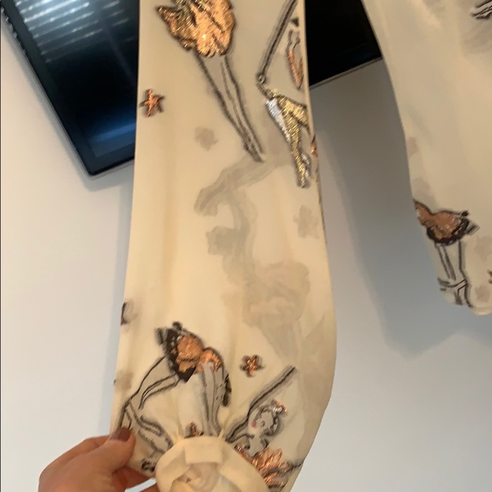 Hermes sheer blouse with embroidery - Picture 4 of 5